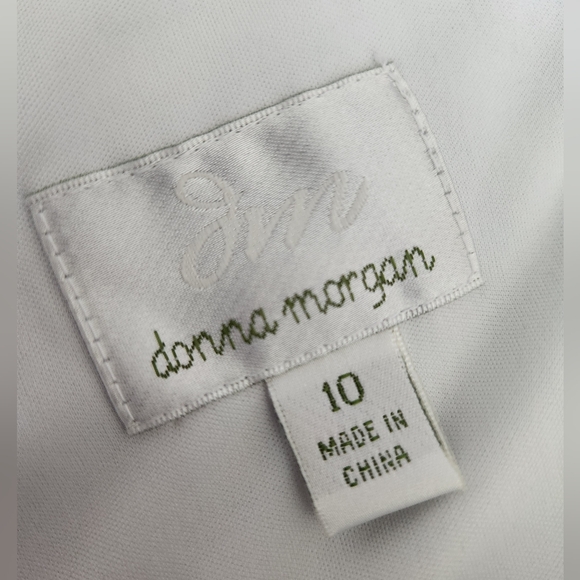 Donna Morgan Black White V-Neck A Line Dress Size 10 - Picture 3 of 3